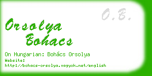 orsolya bohacs business card