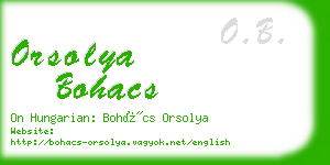 orsolya bohacs business card